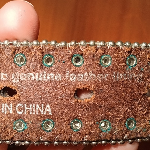 Rhinestone Western Leather Belt main image 8